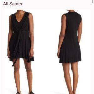 All Saints Jayda Jersey Dress in Black New with tags size medium